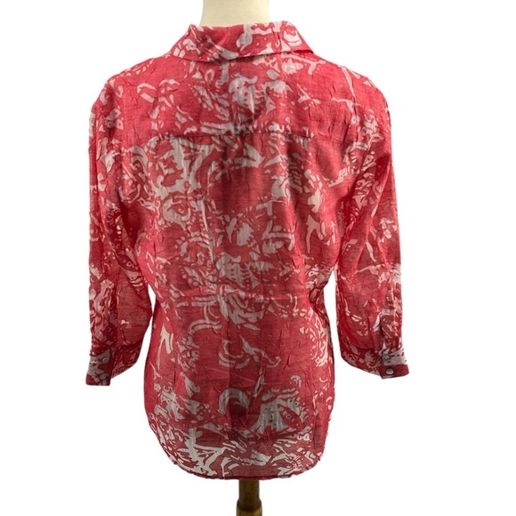 Chicos linen blend blouse jacket size 1 - Picture 3 of 11